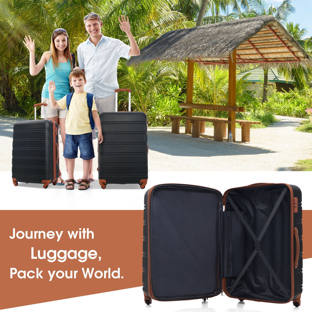 Hardshell Luggage Sets 4 Pieces with TSA Lock and Spinner Wheels - Multiple Colors