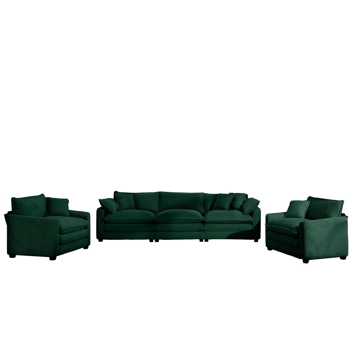 Oversized Deep-Seat Fabric Sofa & Chair Sets
