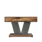 Square Coffee Table with Crisscross Base - Brown / Black