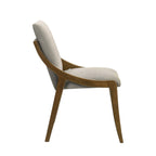 Danzel Side Chair Set with Padded Seat & Oak Frame - Gray