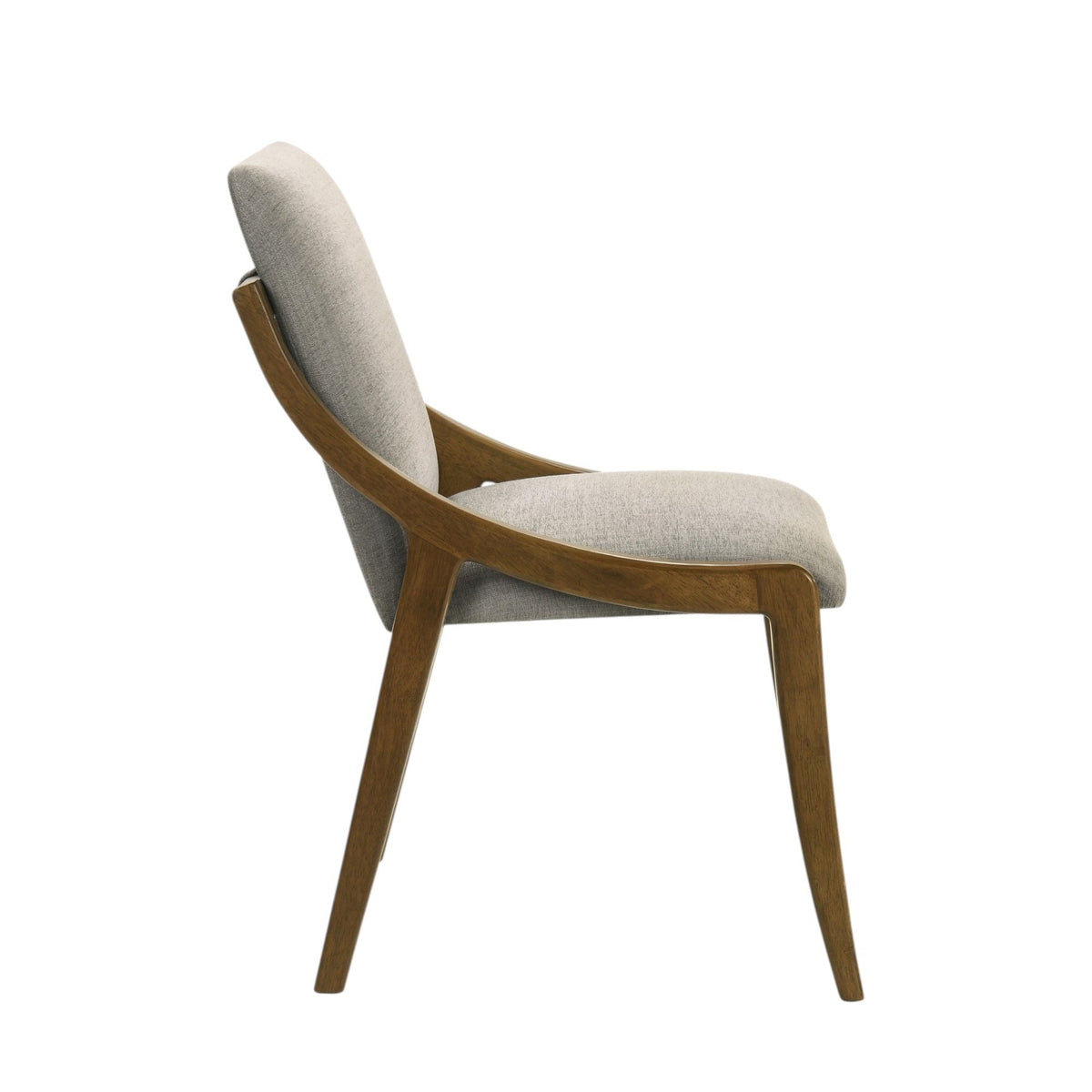 Danzel Side Chair Set with Padded Seat & Oak Frame - Gray