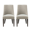 Upholstered Armchair with Ergonomic Backrest - Beige or Dark Gray