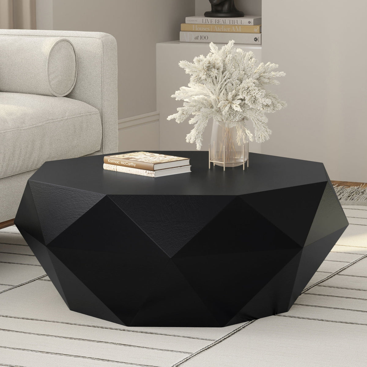 Zayn Coffee Table with Geometric Design