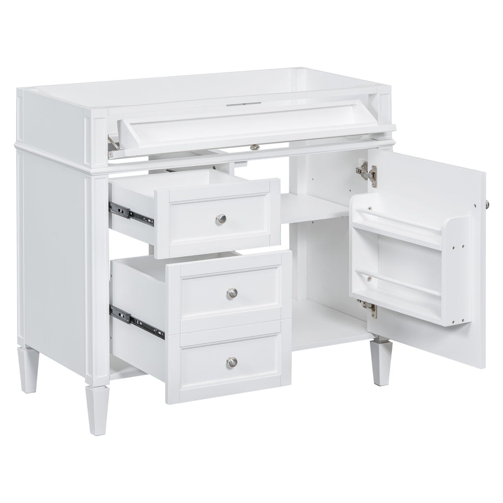 Bathroom Vanity with 2 Drawers and Tip-Out Storage - Multiple Colors