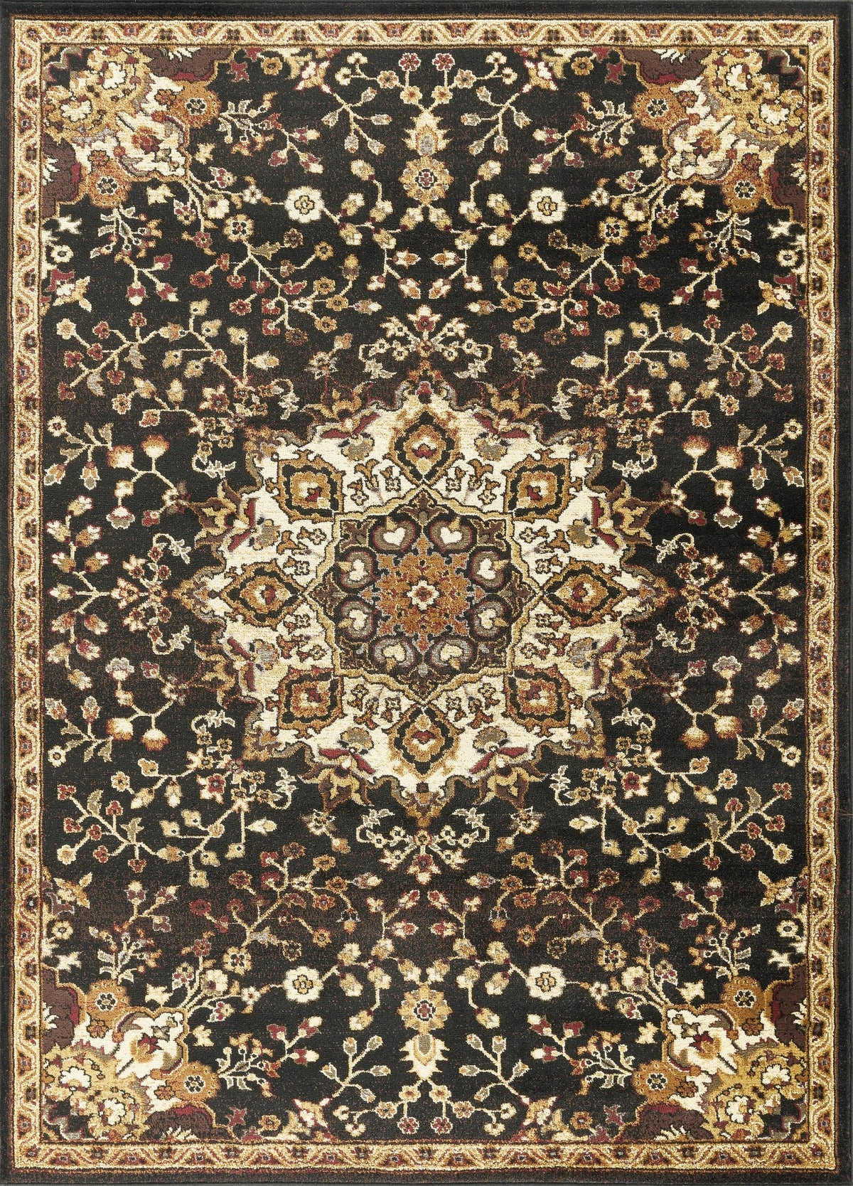 Classic Medallion Area Rug with Elegant Pattern - Polypropylene