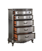 Ariadne Antique Silver Accent Chest with Intricate Detailing - Silver