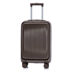 ABS Spinner Wheel Luggage Set with Cosmetic Case - Brown