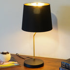 Black Desk Lamp for Bedside and Table Use with Ergonomic Lighting