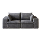 71" Cloud Sofa in Corduroy Fabric with Modular Design - Beige