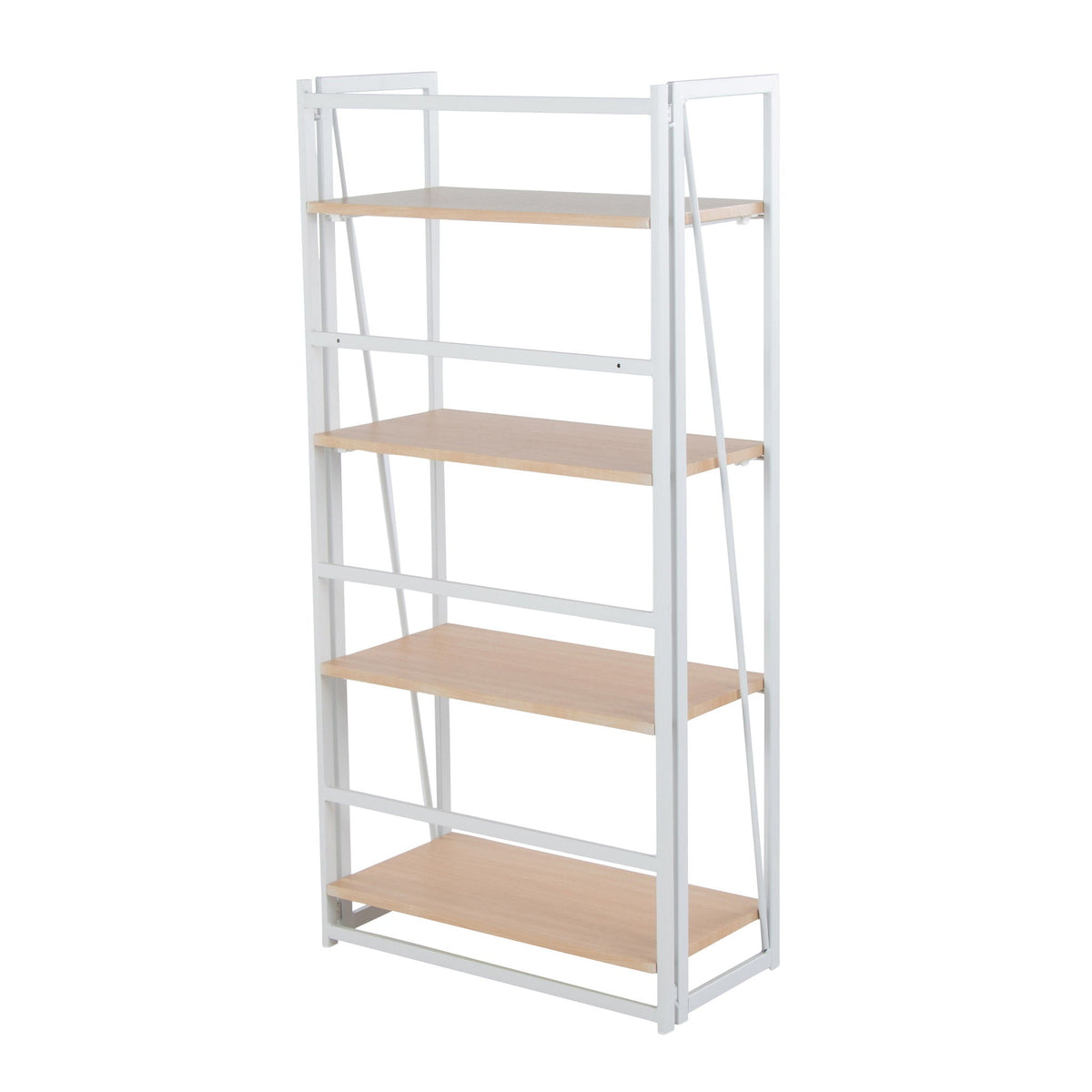Contemporary Bookcase with Four Open Shelves - White or Black