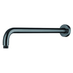 16" Shower Arm with Flange - Stainless Steel, Rust Resistant Design - Matte Black