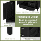36" Black Bathroom Vanity Cabinet