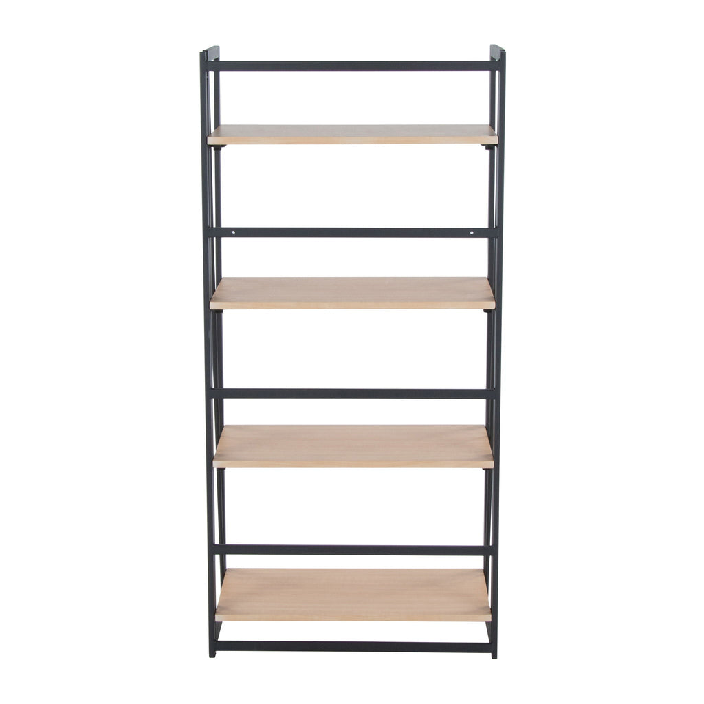 Contemporary Bookcase with Four Open Shelves - White or Black