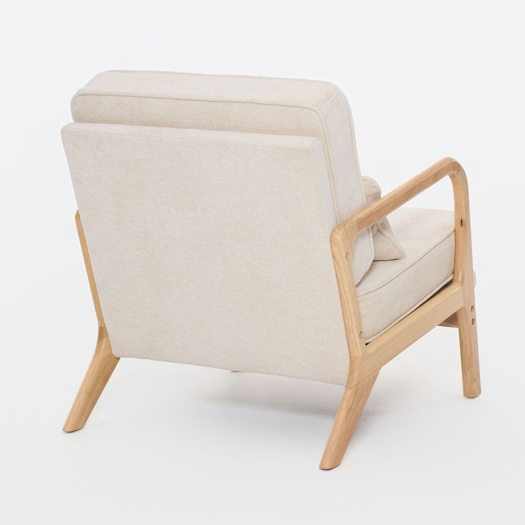 Upholstered Living Room Chair with Curved Armrests - Choice of Color