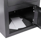 Durable Keypad Depository Safe with Dual PIN Access - Black