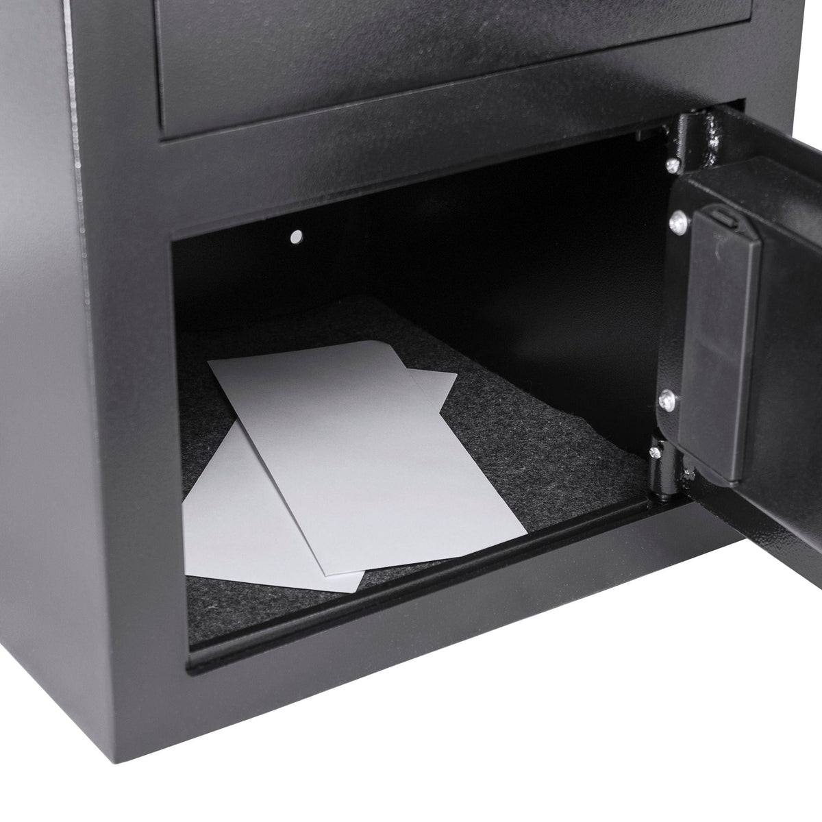 Durable Keypad Depository Safe with Dual PIN Access - Black