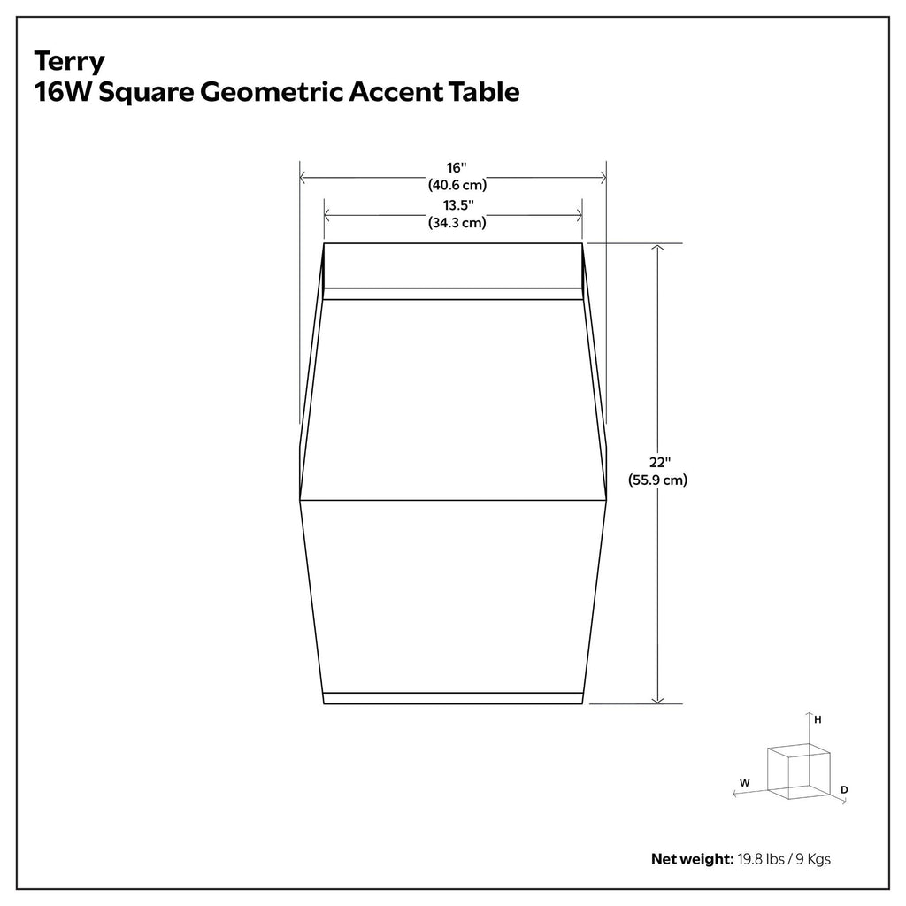 Hexagonal Mango Wood Side Table with Kiln-Dried Durability – Dark Gray or Light Brown