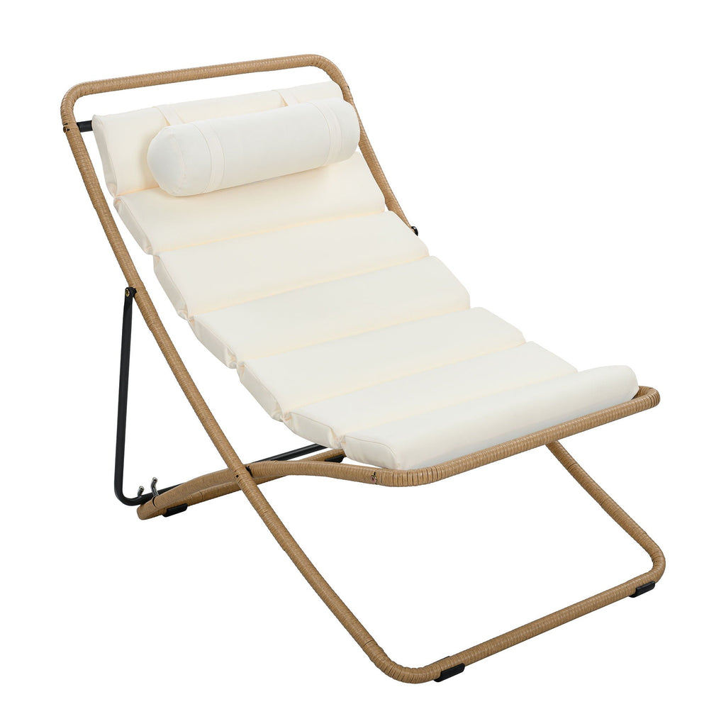 Outdoor Folding Chair Set with Adjustable Backrest – Black or Yellow