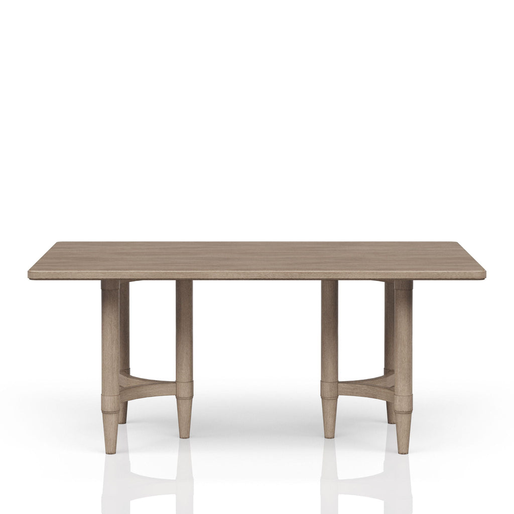 Sand Counter Height Dining Table with Double Pedestal Base