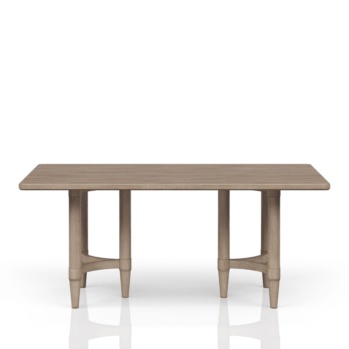 Sand Counter Height Dining Table with Double Pedestal Base