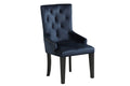 Varian II Side Chair with Tufted Backrest - Dark Navy