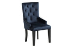 Varian II Side Chair with Tufted Backrest - Dark Navy