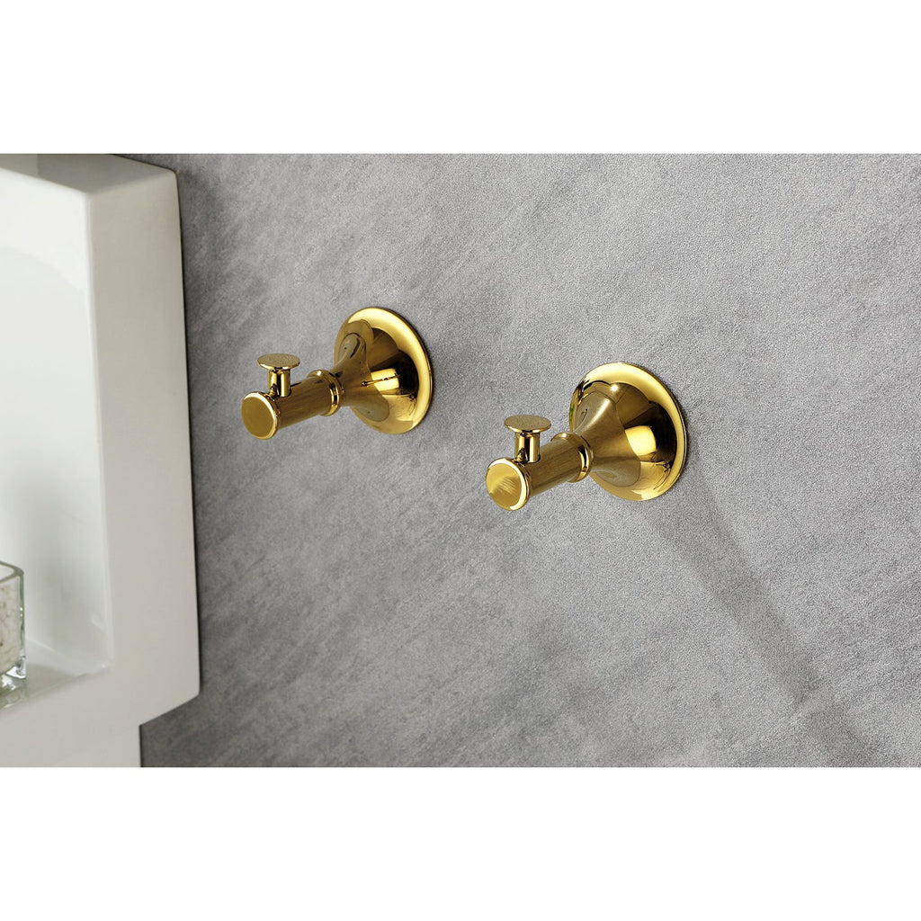 6 Piece Bathroom Accessories Set with Brass Construction - Gold, Matte Black, Brushed Gold