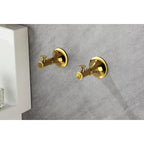 6 Piece Bathroom Accessories Set with Brass Construction - Gold, Matte Black, Brushed Gold