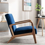 Mid-Century Modern Accent Chair with Cushioning - Multiple Colors