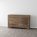 6 Drawer Wooden Dresser with Spacious Storage - Brown