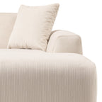 High-Quality Microfiber Sectional Sofa with Deep Seating - Beige or Dark Green