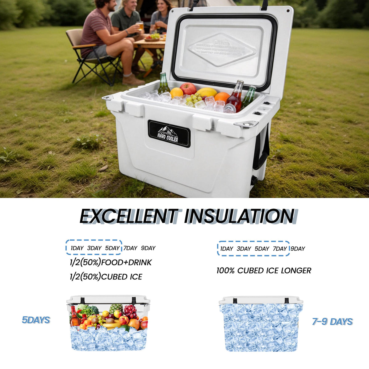 50 Quart Cooler with 6-Day Ice Retention - Outdoor