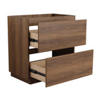 Modern Freestanding Bathroom Vanity Cabinet with Double Drawer - Light Brown or Dark Brown