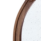 Hand Carved Rose Antique Arched Mirror Frame with Intricate Carvings - Black or Light Brown