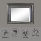 Sawyer Metallic Mirror with LED Lighting - Dark Gray
