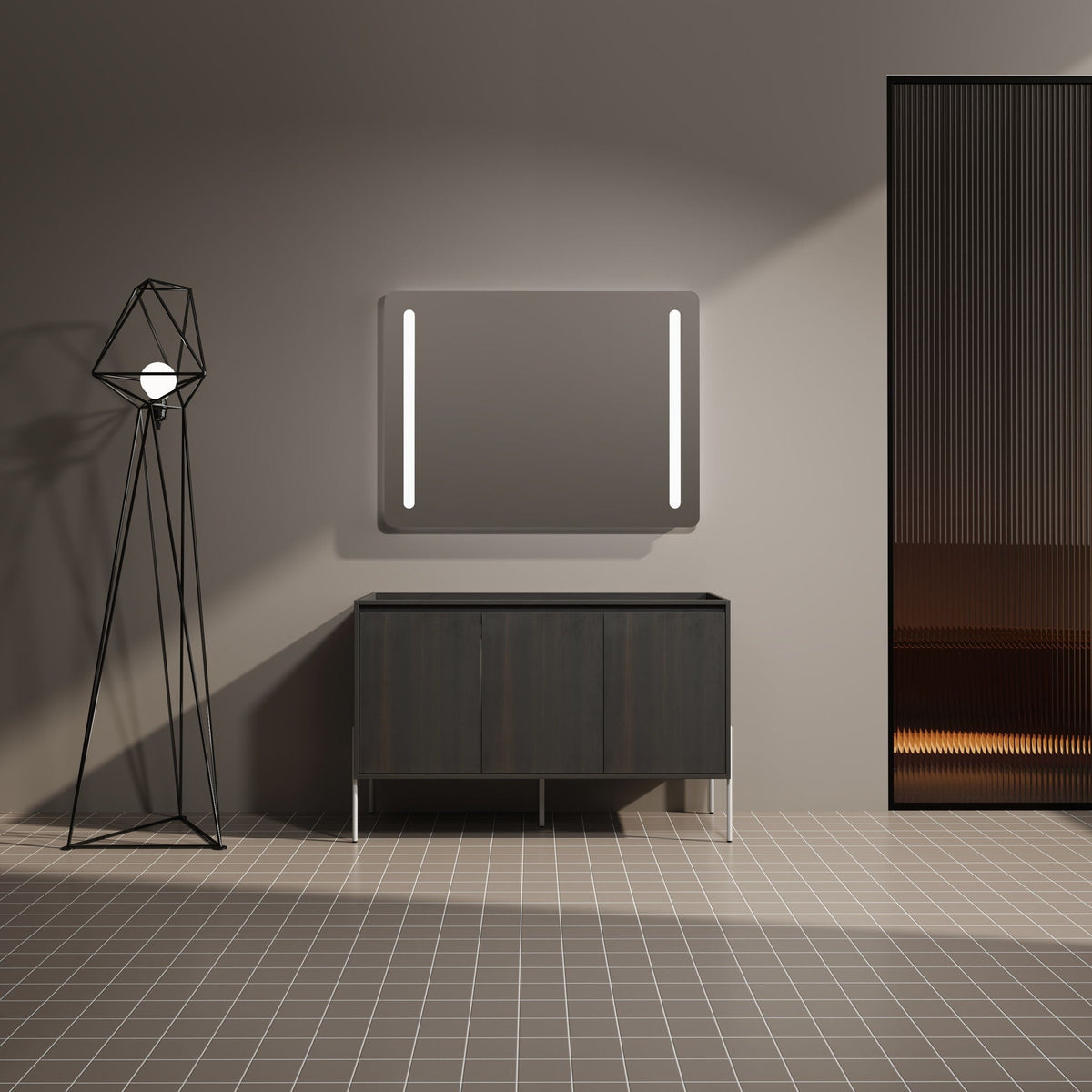 Freestanding Bathroom Vanity with Soft Close Cabinet Doors - Light or Dark Brown