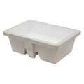Modern Ceramic Rectangular Undermount Bathroom Sink with Overflow - White