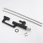 Bathroom Sink Faucet with Spray Function and Temperature Display - Black or Pearl Silver