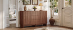 59.1" Buffet Sideboard with 2 Doors and 3 Drawers - Walnut