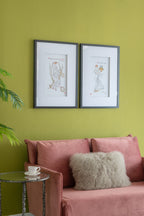 Black White Framed Print Wall Art Set with MDF & Glass - 20x28 in