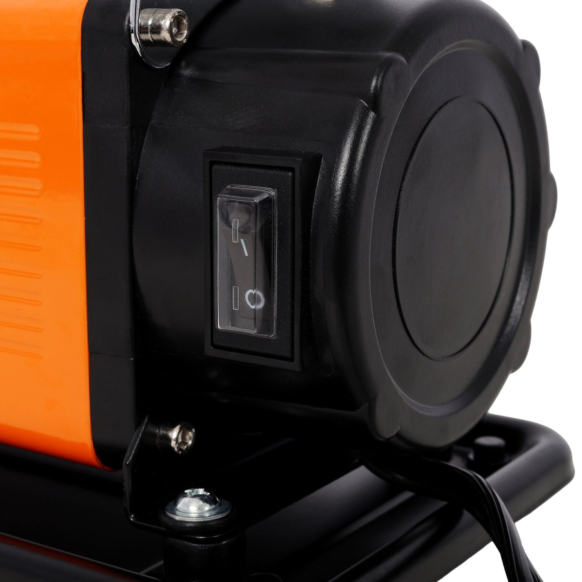Heavy Duty 12V Air Compressor with Pressure Gauge – Black / Orange