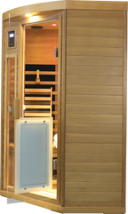 Low EMF Far-Infrared Two Person Sauna with LCD Touch Control - Natural Red Cedar