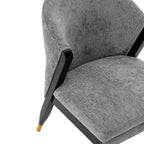 Ola Dining Chair with Solid Elm Wood Frame and High-Density Foam - Beige, Gray, or Dark Gray