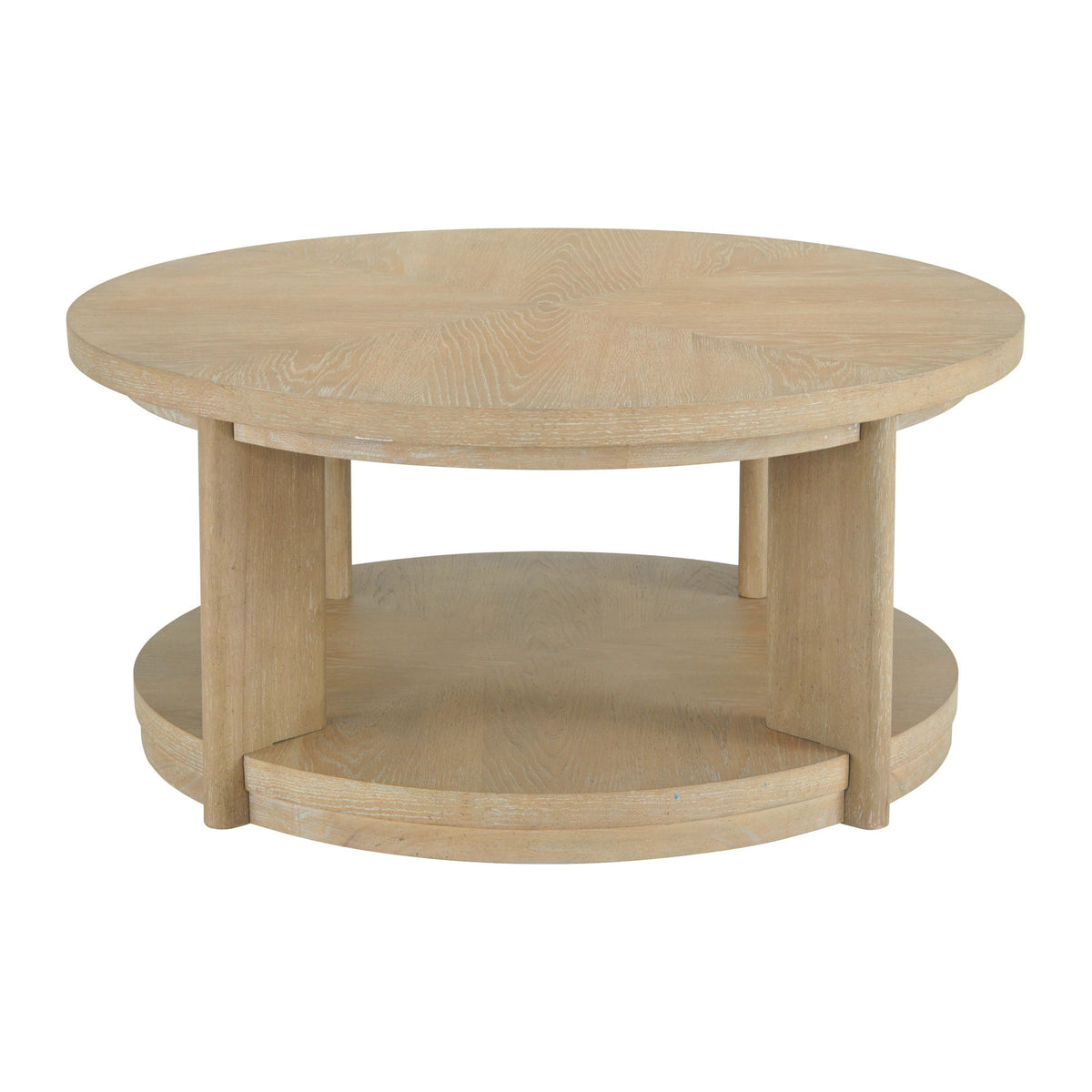 Light Brown Coffee Table with Solid Wood Construction - Light Brown