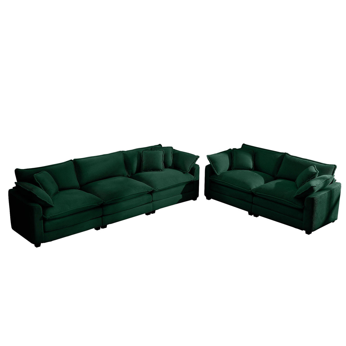 Oversized Deep-Seat Fabric Sofa & Chair Sets