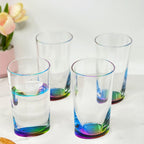 Clear Oval Halo Acrylic Hi Ball Glasses, Set of 4 – BPA-Free, 15oz