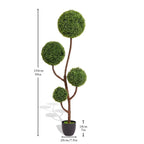 Artificial Boxwood Topiary Tree Triple Ball Shaped Faux Plant