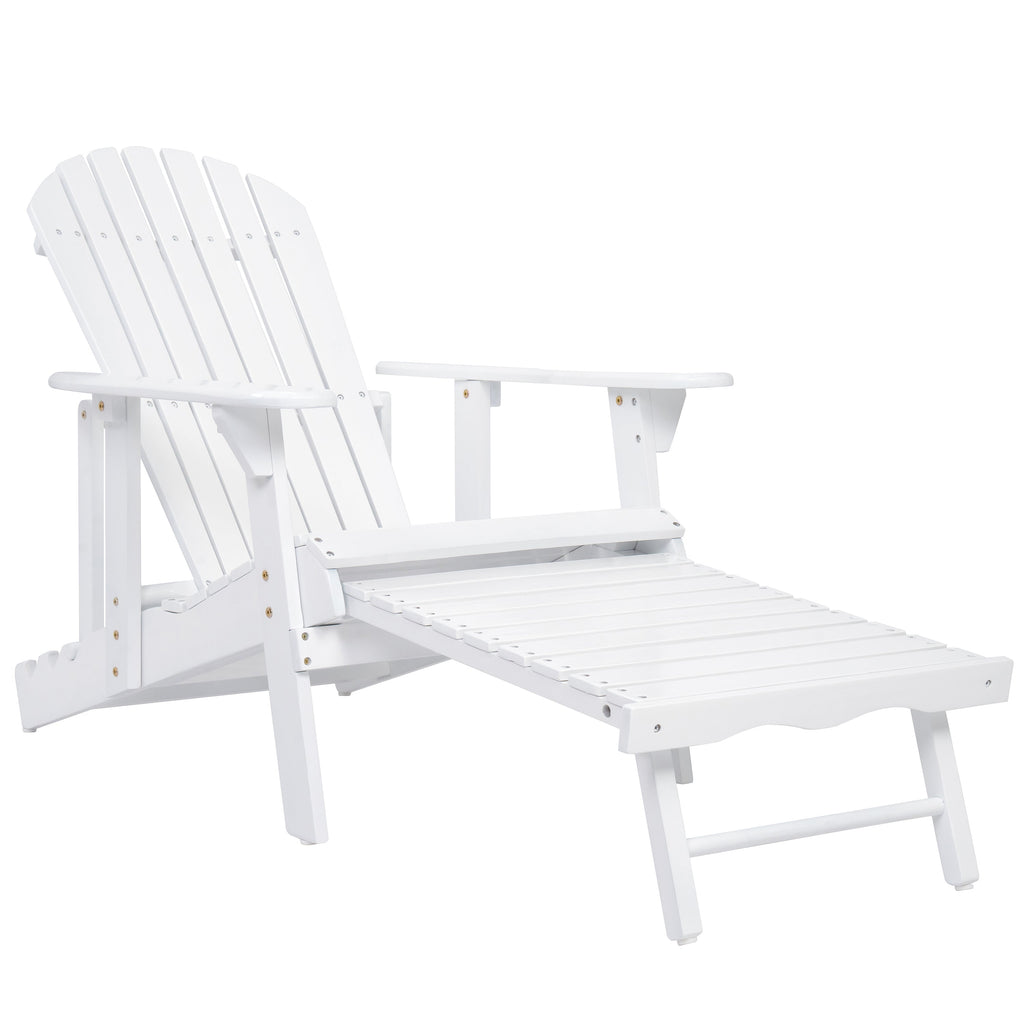 Malibu Adirondack Chair with Foldable Acacia Wood Design - Natural