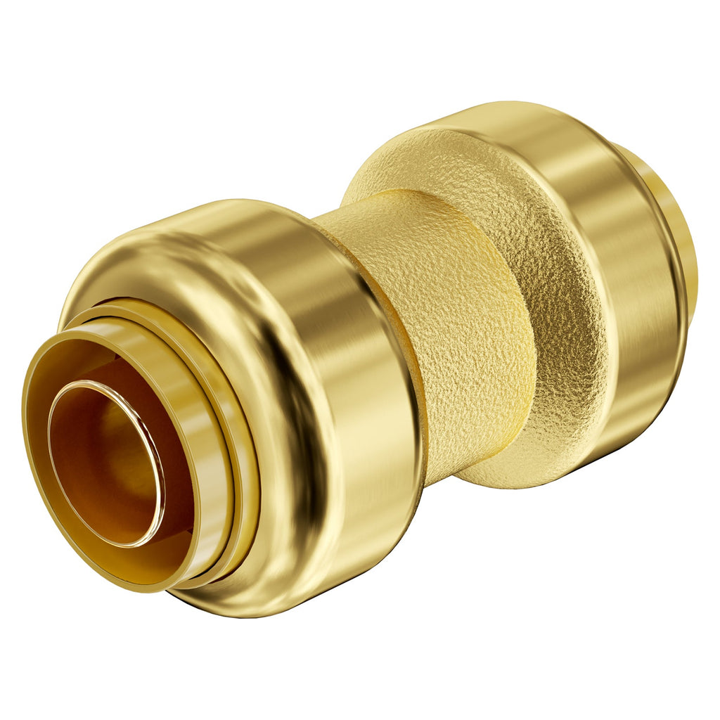1/2" Brass Pipe Fittings Set with Push-Fit Installation - Brass