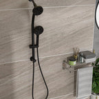 Dual Shower Head System with Rain Shower and Adjustable Slide Bar - Multiple Colors